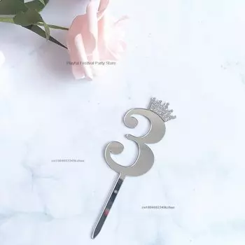 MOONBIFFY Аксессуары для торта Акриловые цифры