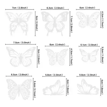 MOONBIFFY Бабочки для торта 9 шт.