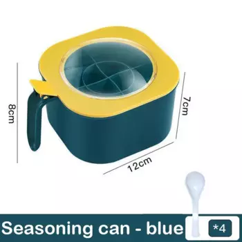 MOONBIFFY Банка для специй 4 в 1 зелёная/синяя