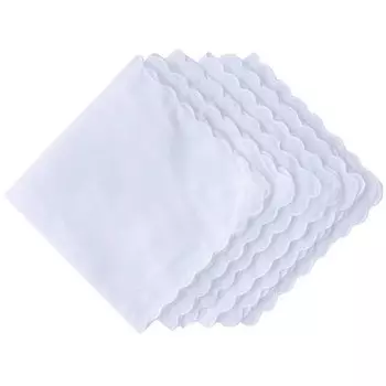 MOONBIFFY Белый хлопковый носовой платок