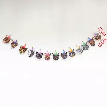 MOONBIFFY Бумажный баннер с флагами для дня рождения