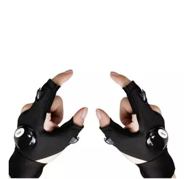 MOONBIFFY Черные водонепроницаемые перчатки-фонарики