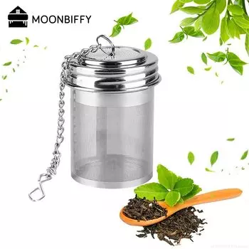 MOONBIFFY Цилиндрический ситечко для заварки чая из нержавеющей стали
