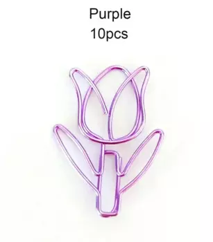 MOONBIFFY Цветные скрепки-тюльпаны из стали