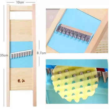 MOONBIFFY Деревянная картофельная решетка из нержавеющей стали