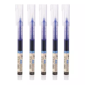 MOONBIFFY Гелевые ручки 2/5 шт., черный/синий/красный, 0,5 мм