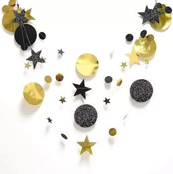 MOONBIFFY гирлянда из блестящей бумаги 4 метра