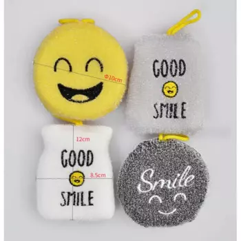 MOONBIFFY губки для мытья посуды 4 шт.