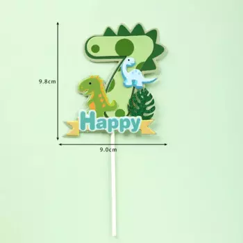 MOONBIFFY Happy Dinosaurs Cake Topper