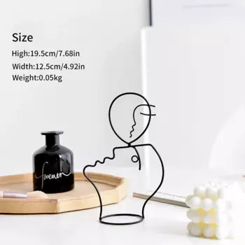 MOONBIFFY Металлическая абстрактная скульптура лица