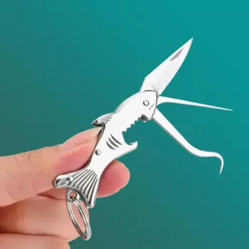 MOONBIFFY Многофункциональная складная зубочистка из нержавеющей стали