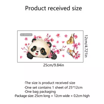 MOONBIFFY наклейки на стену панда слива 12*25 см