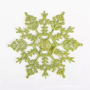 MOONBIFFY Пластиковые снежинки для украшения елки 6/12 шт