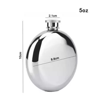 MOONBIFFY Плоская фляга из нержавеющей стали 5 унций