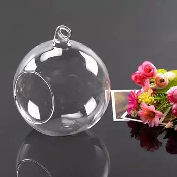 MOONBIFFY прозрачный подвесной шар из боросиликатного стекла 8 см