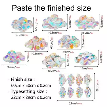 MOONBIFFY Радужные наклейки на окно ПВХ