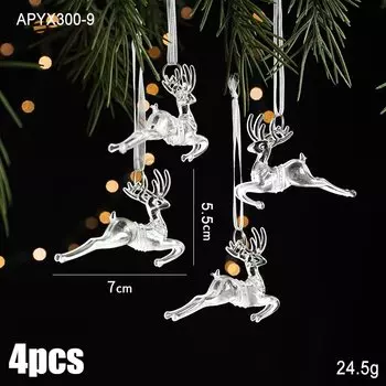 MOONBIFFY Рождественские прозрачные снежинки 3 шт