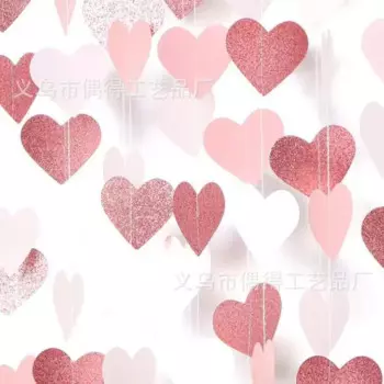 MOONBIFFY Розовый золотой блестящий бумажный баннер "С днем рождения"