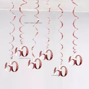 MOONBIFFY Спирали на день рождения 6 шт., смешанный цвет