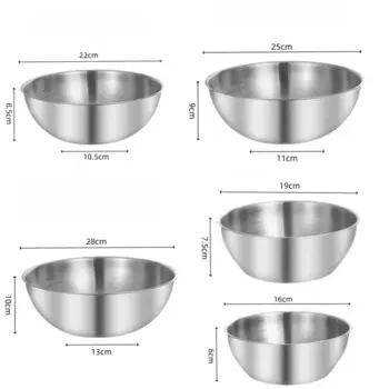 MOONBIFFY Стальные салатницы 16/19/22/25/28 см золотые/серебряные