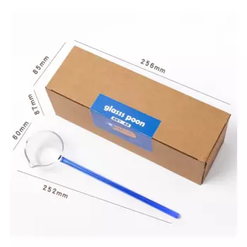 MOONBIFFY стеклянная суповая ложка с цветной ручкой