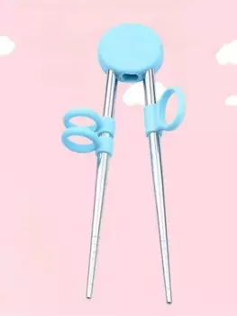 MOONBIFFY Тренировочные палочки для еды синие