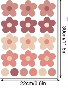 MOONBIFFY Виниловые наклейки на стену цветок ромашка