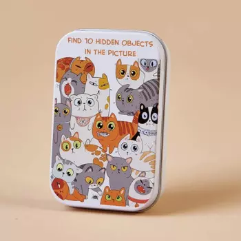 MOONBIFFY Жестяной футляр для украшений с котом