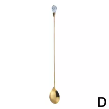 MOONBIFFY Золотая ложка для перемешивания из нержавеющей стали