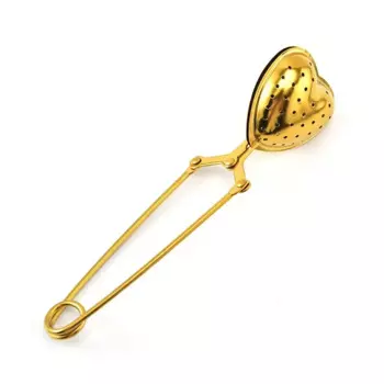 MOONBIFFY Золотой чайный ситечко из нержавеющей стали