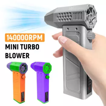 Мощная воздуходувка 140000 об/мин вентилятор Turbo Jet с бесщеточным двигателем, ручной воздуходувной вентилятор 62 м/с, портативный вентилятор типа C