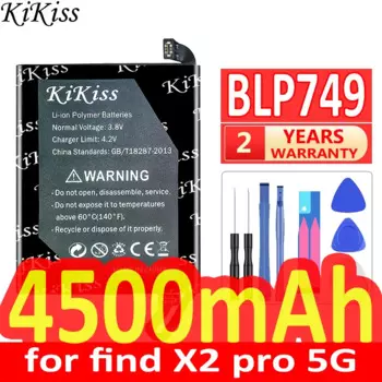 Мощный аккумулятор KiKiss 4500 мАч/4600 мАч BLP749 BLP767 для OPPO Find X2 Pro X2Pro 5G, аккумулятор для мобильного телефона