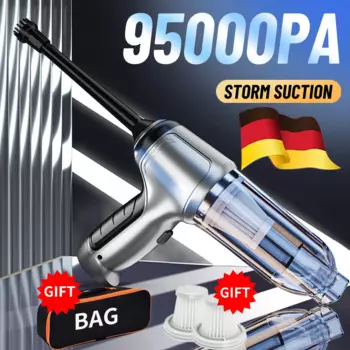 Мощный автомобильный пылесос, 95000 па, автомобильный робот-пылесос, аксессуары для автомобиля, Мощное всасывание, беспроводной пылесос, бытовая техника портативный пылесос пылесос автомобильный автомобильный пылесо