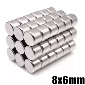 Мощный магнит, 10 ~ 500 шт., 8x6 мм, 8 мм x 6 мм, постоянный магнит фобилия 8x6 мм, неодимовый магнит, супермощные магниты 8*6