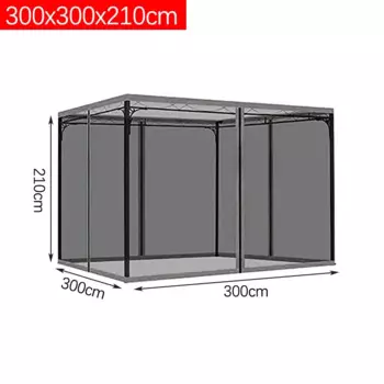 Москитная сетка 4-х дверная черная из полиэстера