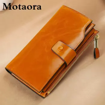 MOTAORA женский RFID-кошелек, роскошный кошелек из натуральной кожи для женщин, многослойный держатель для карт большой емкости, модные женские кошельки