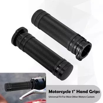 Мотоцикл 1 ''25 мм ручки без электронная рукоятка Бар Ручка черный хром для Harley Touring Sportster XL Dyna Softail Для BMW