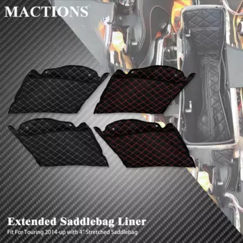 Мотоцикл 4 ''растягивается седельная сумка Вставка лайнер нить удлиненные сумки водонепроницаемые для Harley Touring Road Electra Glide 2014-2021