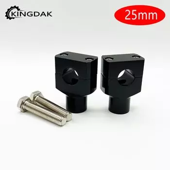 Мотоцикл 7/8 "1" алюминиевый зажим для руля для Harley Custom Springer Bobber Chopper 22 мм 25 мм руль черный / хром