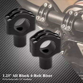 Мотоцикл черный 1,25 ''32 мм 4 болта руль стояк зажим для Harley Sportster XL Dyna Touring Softail Low Rider Fat Bob Glide