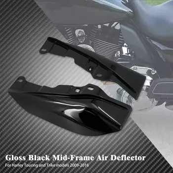 Мотоцикл средняя рамка воздушный теплоотражатель глянцевый черный для Harley Touring Electra Glide Street Road Glide CVO Ultra FLTRU 09-2023