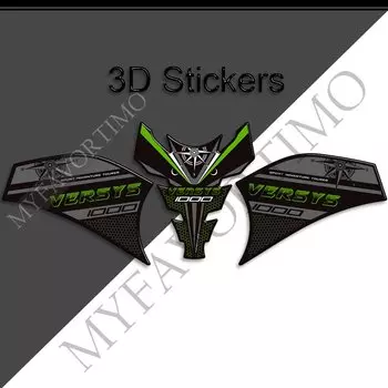 Мотоциклетная 3d-подушка для бака, комплект наклеек на колено для Kawasaki VERSYS 1000 SE LT, чехлы для багажника, боковые наклейки, протектор