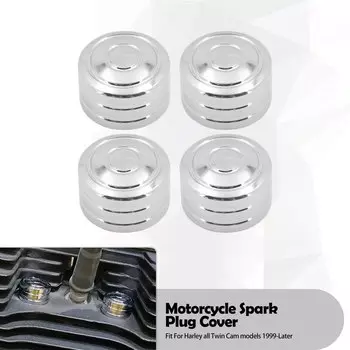 Мотоциклетная 4 шт. крышка свечи зажигания, болт, заглушка для Harley Twin Cam 1999-2023 Touring Road Glide Sportster XL 883 1200 Dyna