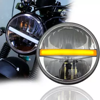 Мотоциклетная 7-дюймовая светодиодная фара Hi-LO для Royal Enfield Touring Ultra Classic Electra Street Glide Road King, фара