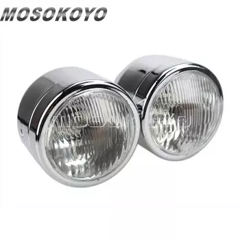 Мотоциклетная фара под заказ, 4 дюйма, двойная круглая двойная фара-Доминатор для V-Max Vmax V Max Vmx 1200 Cafe Racer Bobber XL