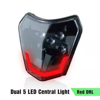 Мотоциклетная фара PowerZone, головной светильник, супермото обтекатель для KTM EXC SXF MX, велосипед для грязи, эндуро, фара