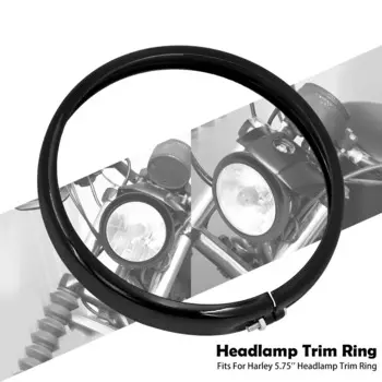 Мотоциклетная накладка на фару 5,75 дюйма, черное кольцо для Harley Sportster Iron XL 883 1200 Dyna Softail Street Bob FXST FXBB 114
