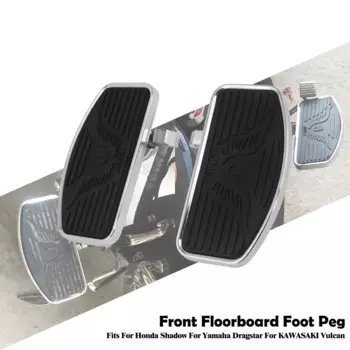 Мотоциклетная передняя и задняя широкая подставка для ног водителя и пассажира, напольные доски для Honda Shadow, Yamaha Dragstar, KAWASAKI Vulcan