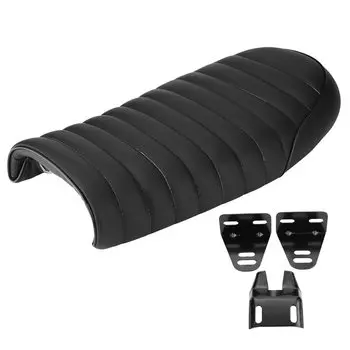 Мотоциклетная подушка из искусственной кожи, винтажное сиденье для кафе, плоская седло, подушка для Honda CG125 GN CG CB400SS