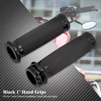 Мотоциклетная ручка 1 дюйм, черная ручка для Harley Touring Sportster 883 1200 XL XR VRSC Dyna Softail Glide